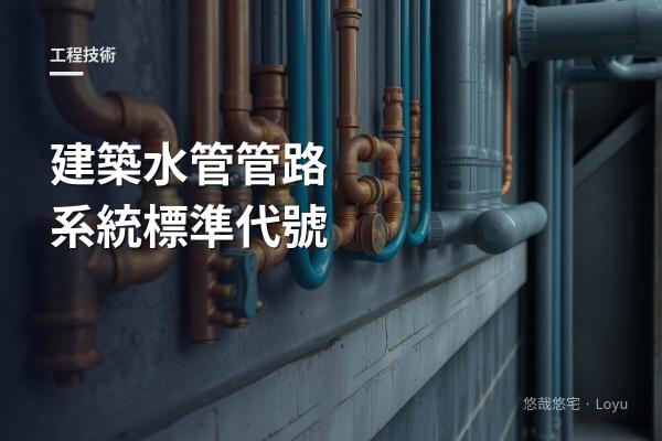 建築水管管路系統標準代號：排水、給水與特殊用途管線