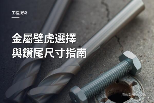 金屬壁虎選擇與鑽尾尺寸指南